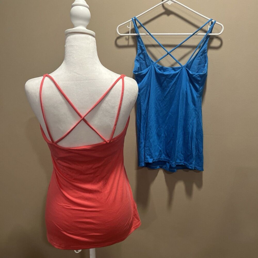Lot of 2 Victoria Secret Bra Top Babydoll Tanks Pink and Blue S Coquette Sporty - Picture 3 of 9